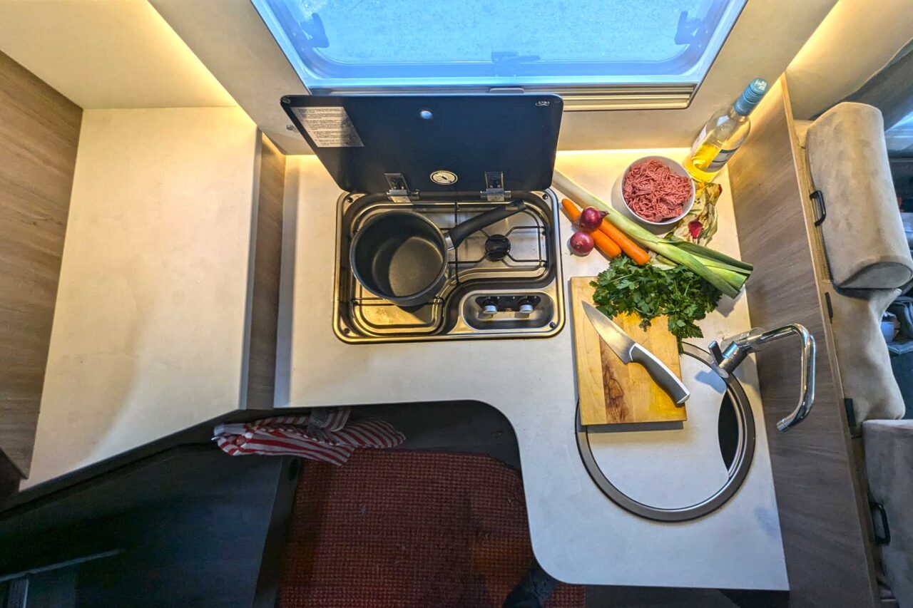 Cucina dall'alto